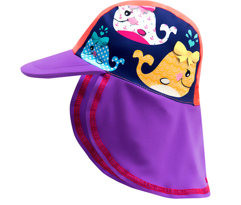 Gorra fucsia, protección solar para bebé