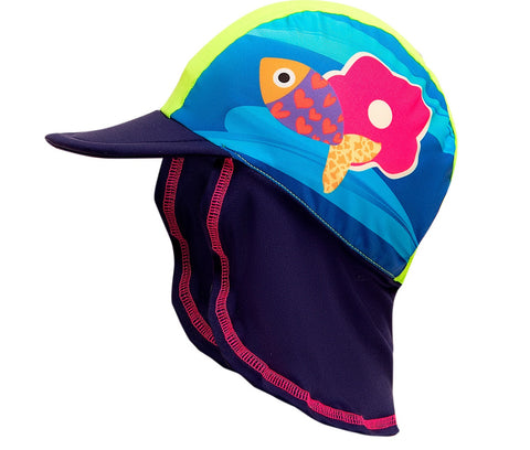 Gorra proteccion solar para bebé, con estampado sol de verano / Ref 242