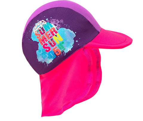 Gorra proteccion solar para bebé con estampado tortuga aviadora / Ref 246