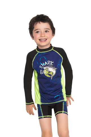 Traje de Baño de Manga Larga para Niño con Motivo de Surf Waves / Ref 515