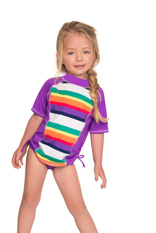 Vestido de baño dos piezas para niño con estampado de tornado de olas / Ref 517